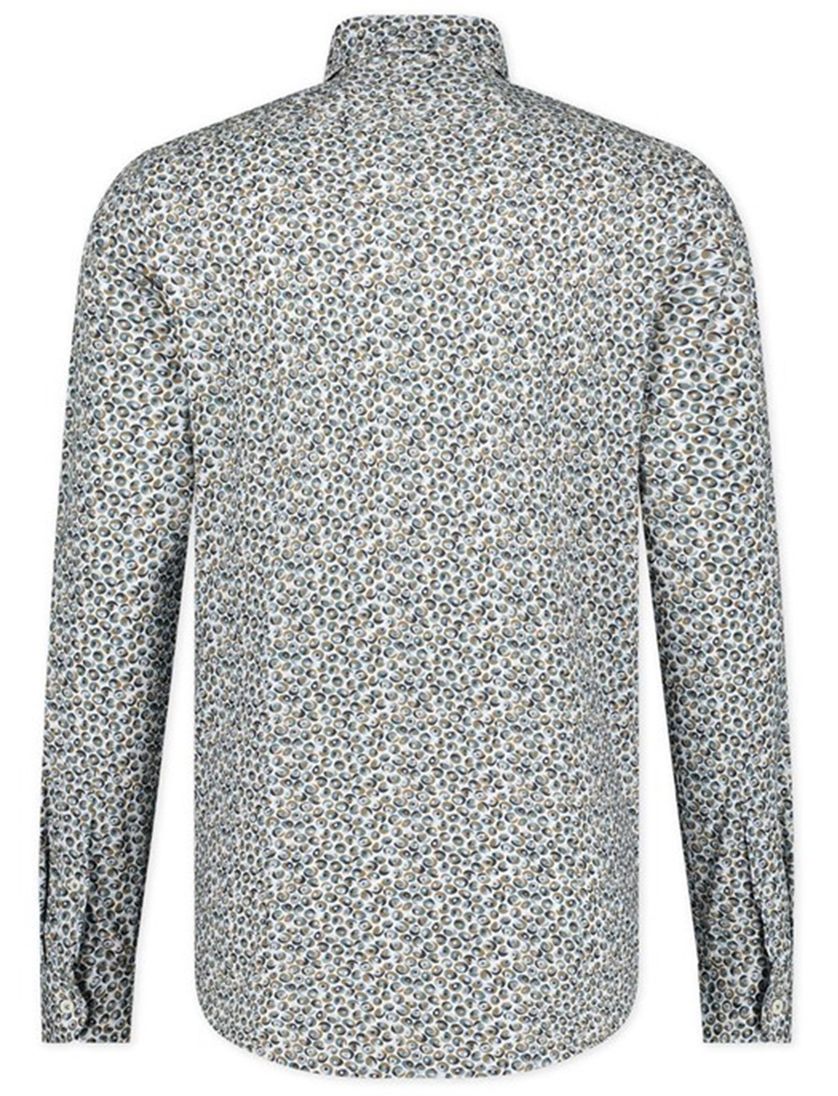 Casual katoenen Blue Industry overhemd slim fit groen geprint