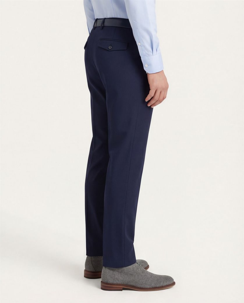 Blue Industry katoenen broek donkerblauw effen