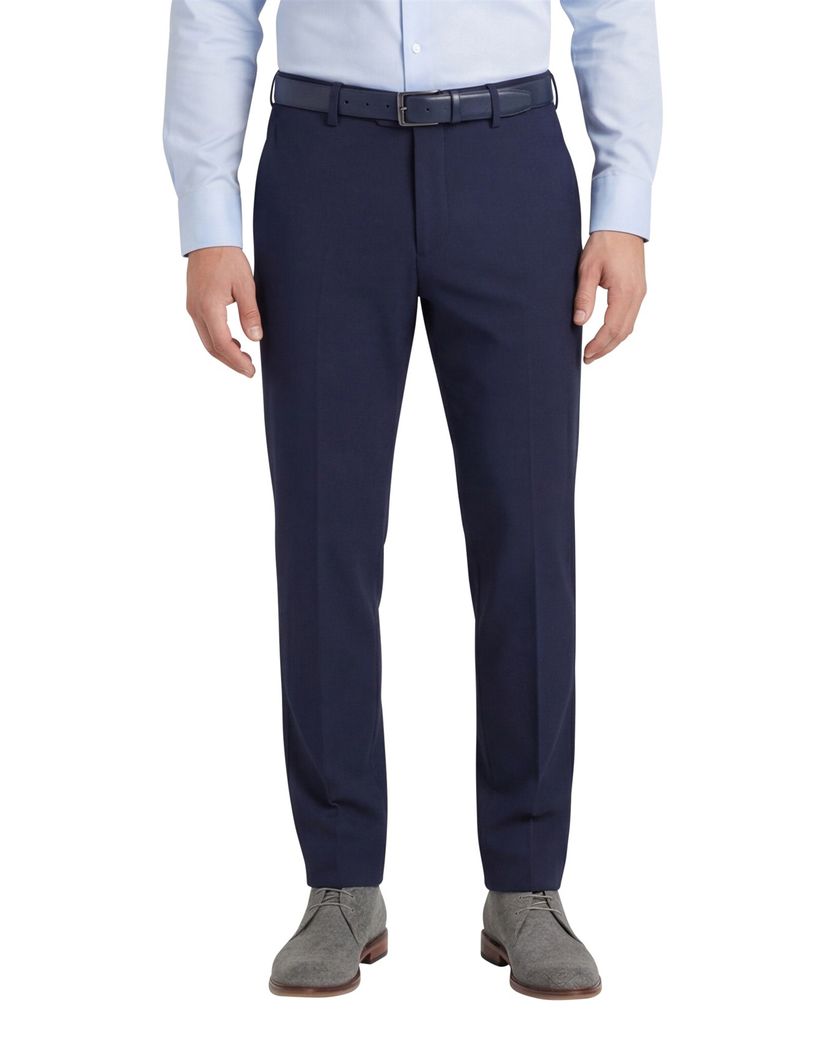 Blue Industry katoenen broek donkerblauw effen