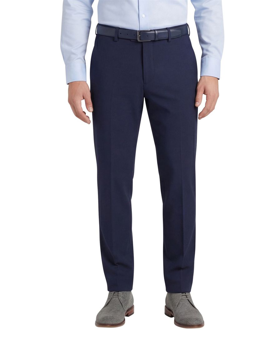 Blue Industry katoenen broek donkerblauw effen