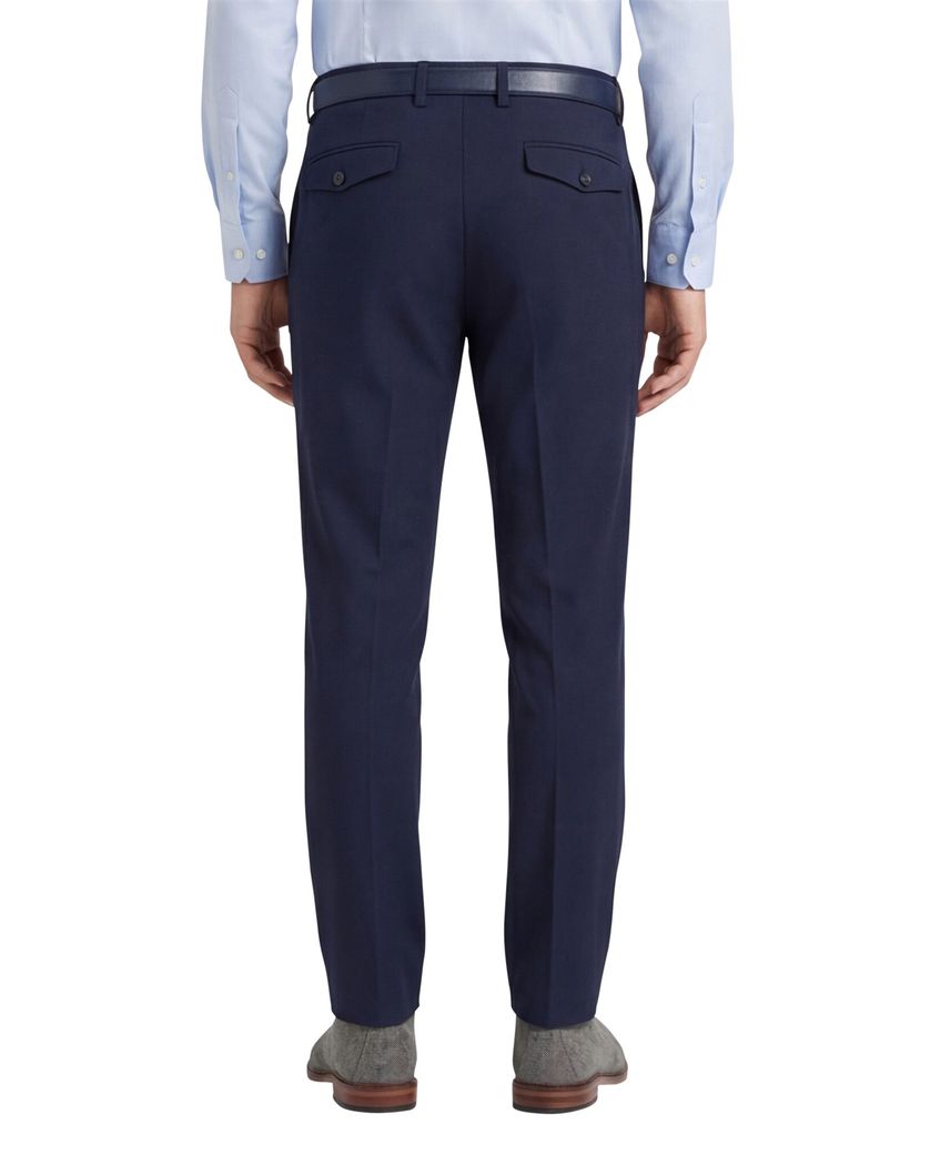 Blue Industry katoenen broek donkerblauw effen