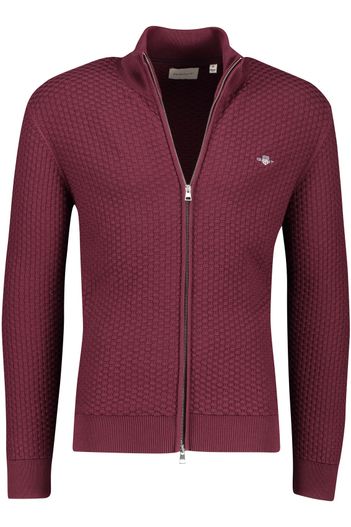 Gant Gant vest rood structuur met rits