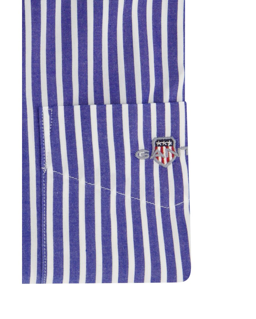Gant casual gestreept overhemd normale fit blauw katoen