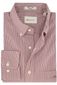 Gant casual gestreept overhemd normale fit bordeaux katoen