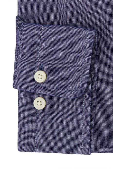 Gant casual overhemd Oxford blauw effen katoen