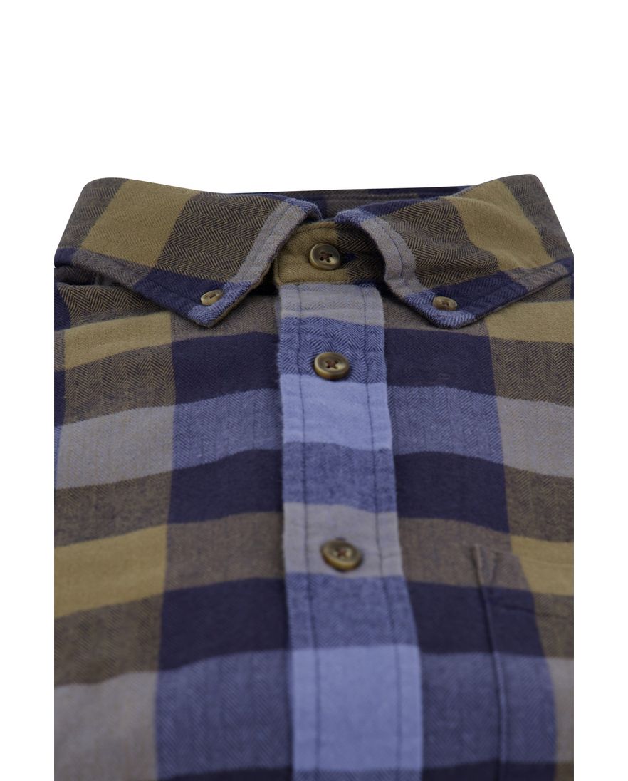Gant casual overhemd regular fit blauw geruit katoen