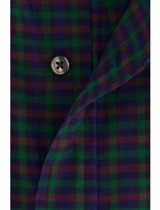 Gant overhemd groen rood blauw geruit button-down