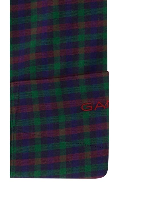Gant overhemd groen rood blauw geruit button-down