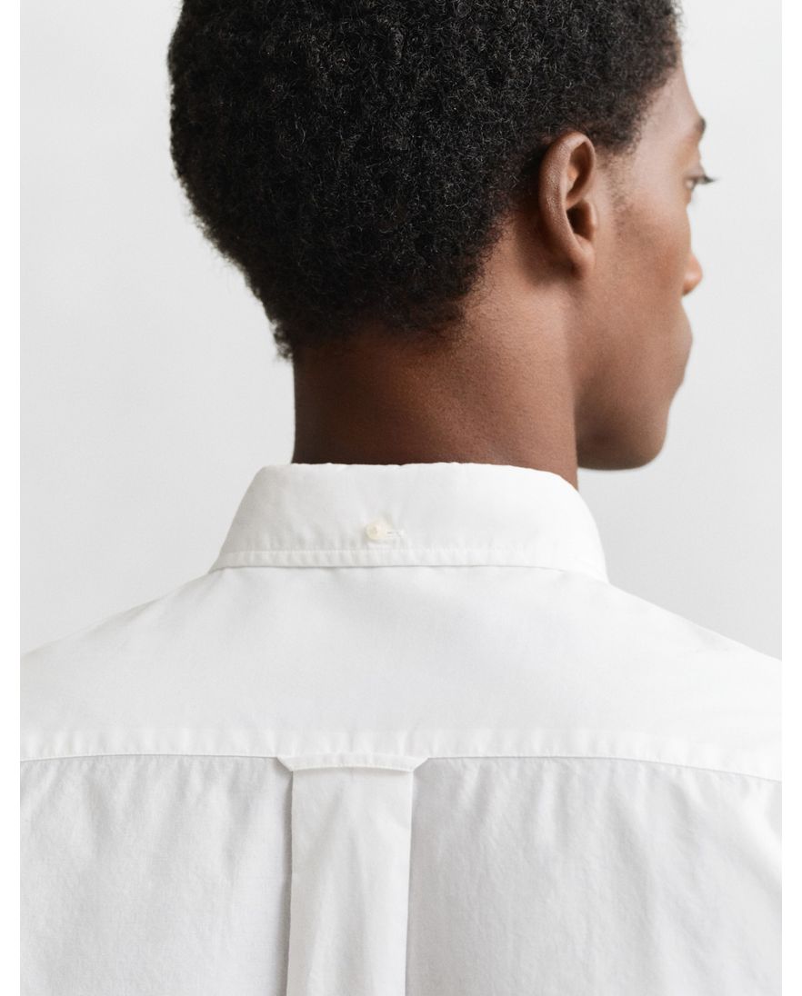 Overhemd Gant casual Regular Fit normale fit wit effen