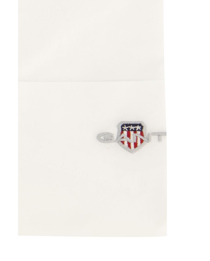 Overhemd Gant casual Regular Fit normale fit wit effen