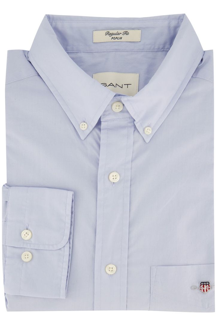 Gant overhemd Regular Fit normale fit lichtblauw katoen