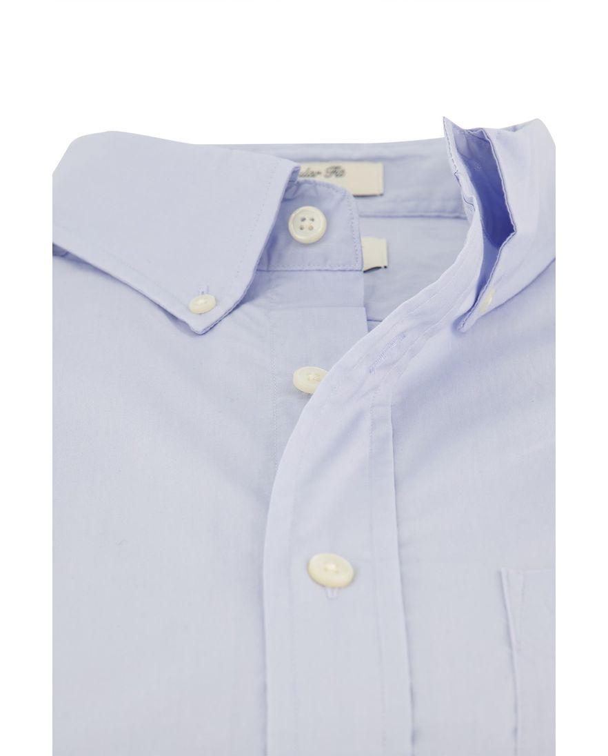 Gant overhemd Regular Fit lichtblauw katoen