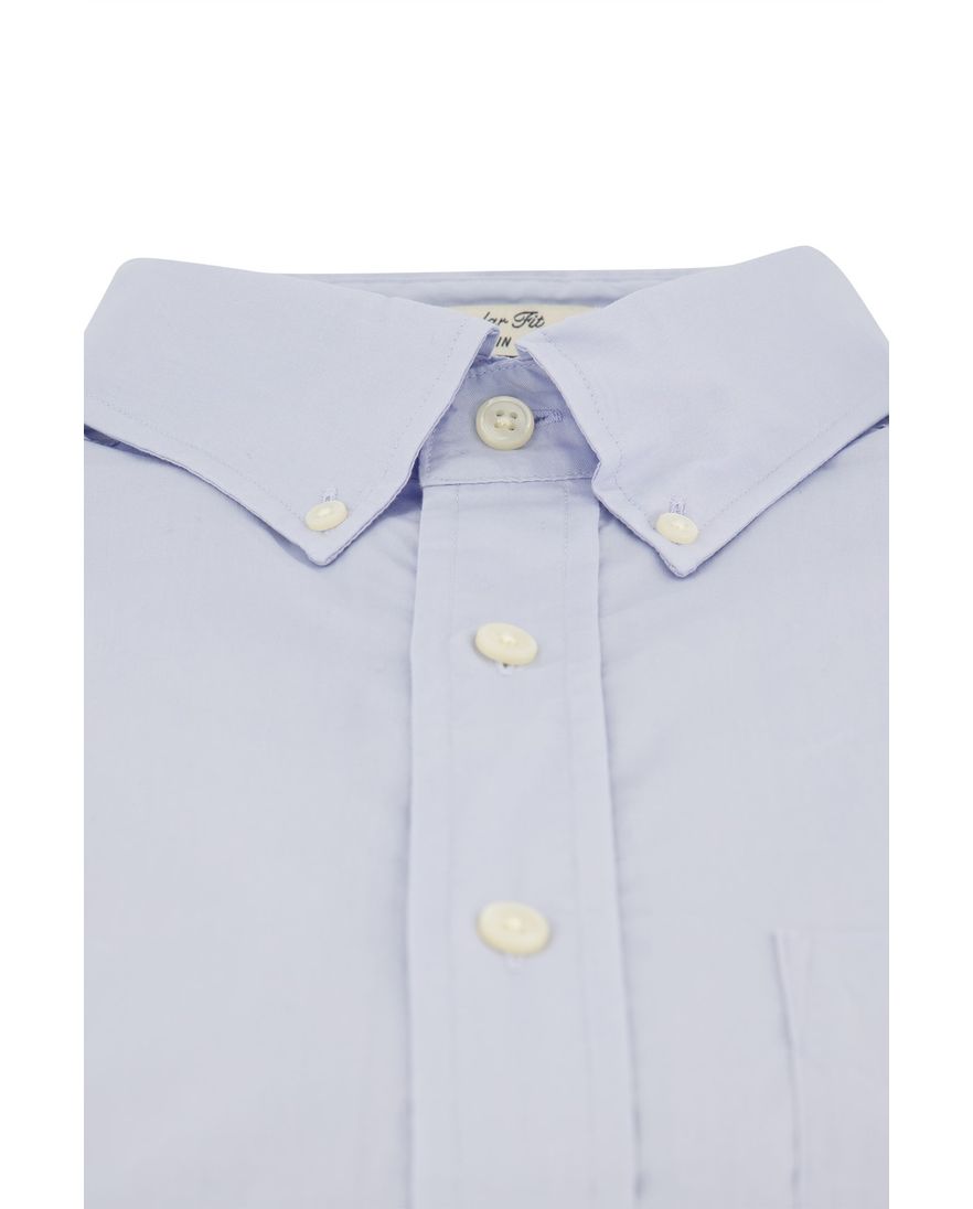 Gant overhemd Regular Fit lichtblauw katoen