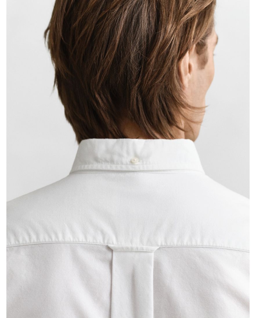 Gant casual overhemd Regular Fit wit effen