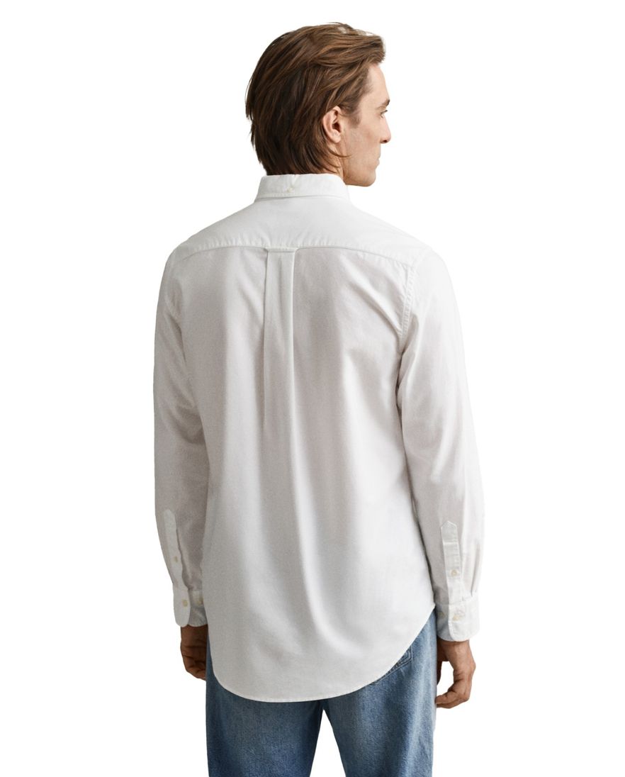 Gant casual overhemd Regular Fit wit effen
