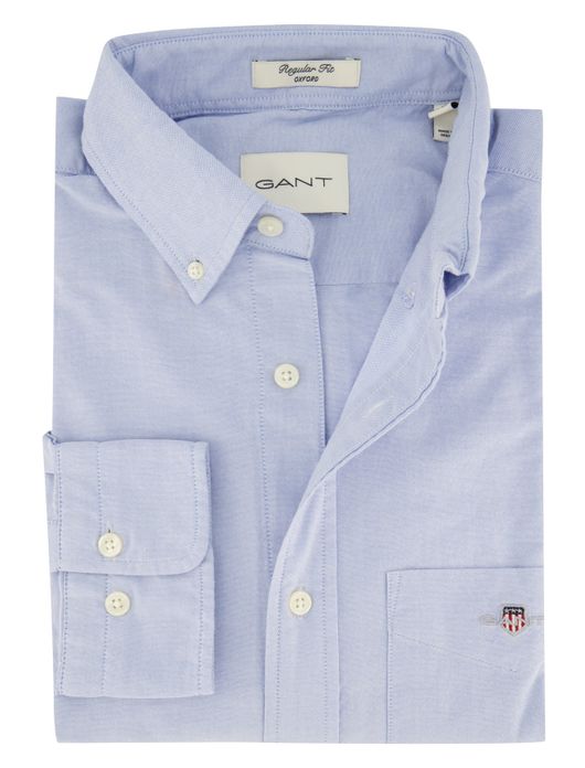 Gant overhemd lichtblauw katoen
