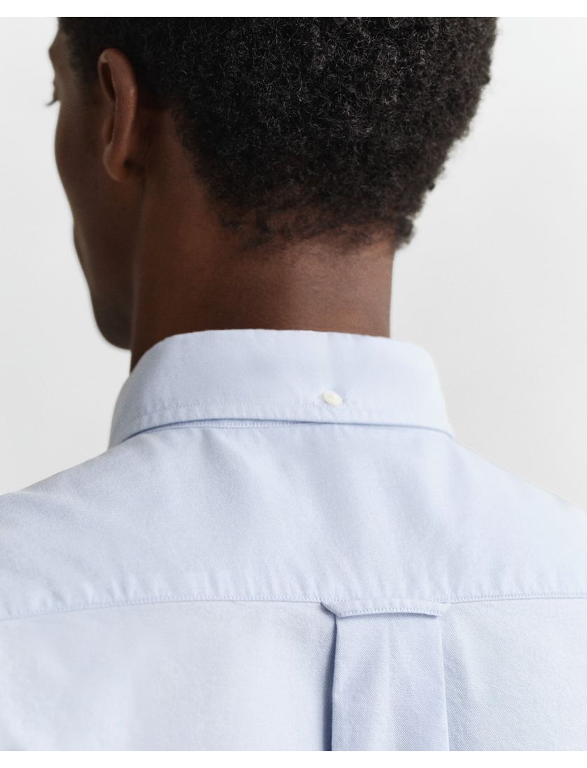 Gant casual overhemd Regular Fit lichtblauw effen katoen