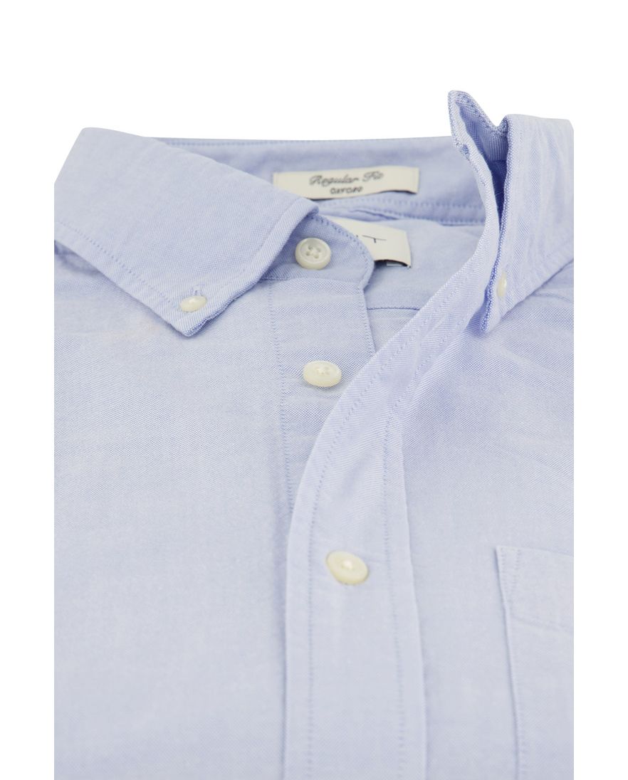 Gant casual overhemd Regular Fit lichtblauw effen met borstzak