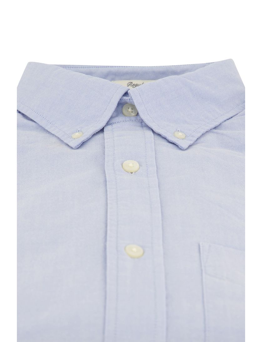Gant casual overhemd Regular Fit lichtblauw effen katoen