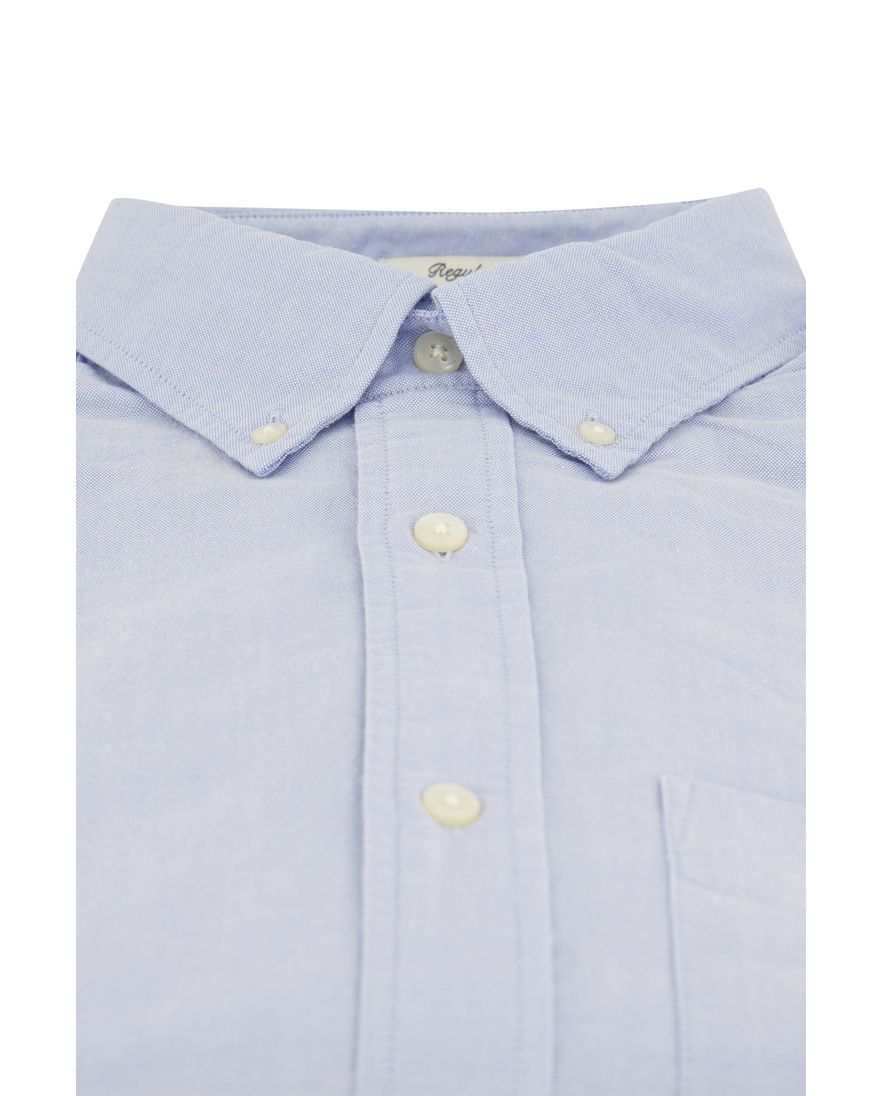 Gant casual overhemd Regular Fit lichtblauw effen met borstzak