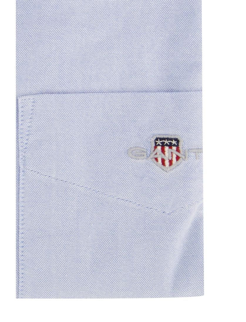 Gant casual overhemd Regular Fit lichtblauw effen katoen