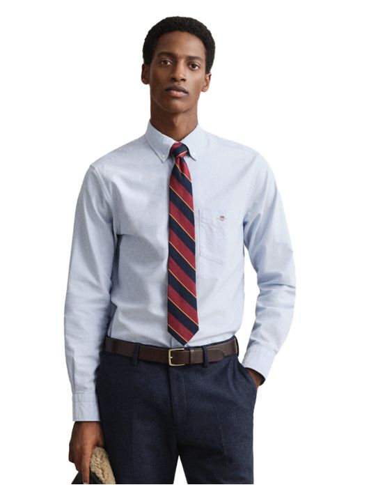 Gant overhemd lichtblauw katoen