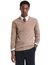 Gant trui v-hals beige effen lamswol met logo