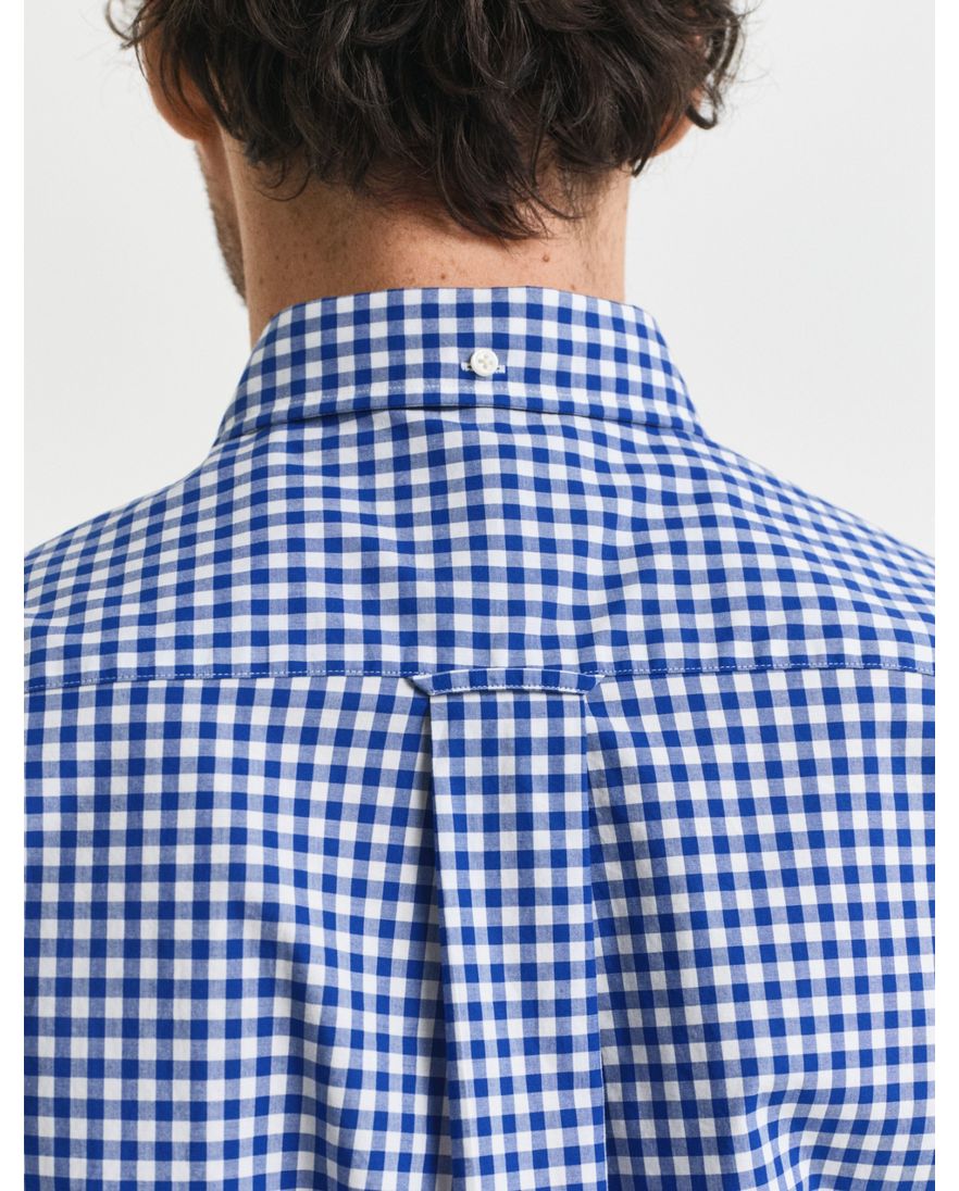 Gant casual geruit overhemd normale fit blauw katoen