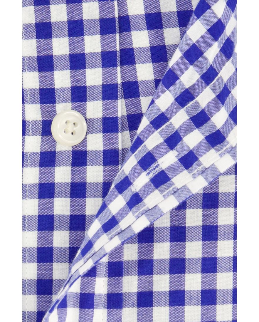 Gant casual geruit overhemd normale fit blauw katoen