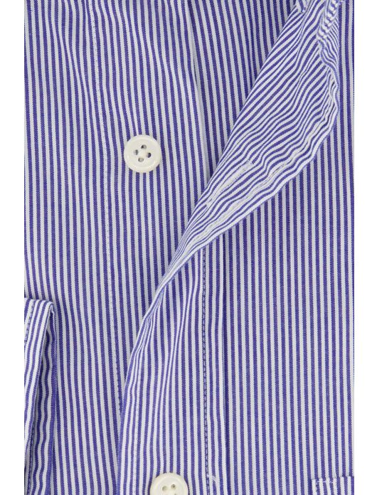 Gant Poplin overhemd blauw wit gestreept borstzak