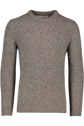 Gant Gant trui ronde hals wol grijs