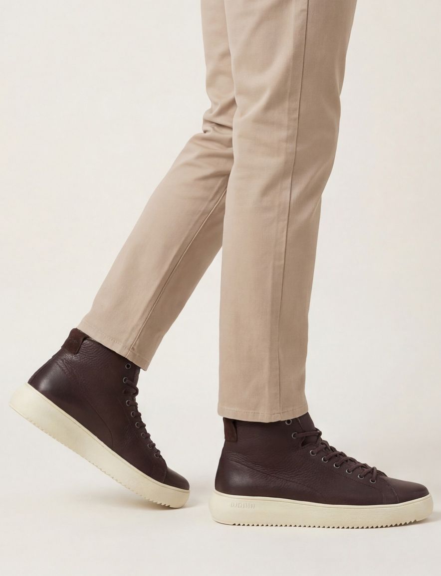 Blackstone sneaker bruin hoog