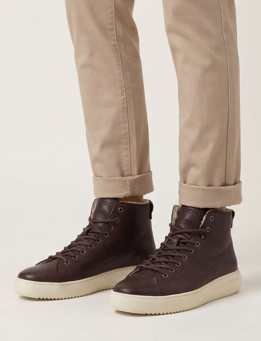 Blackstone sneaker bruin hoog