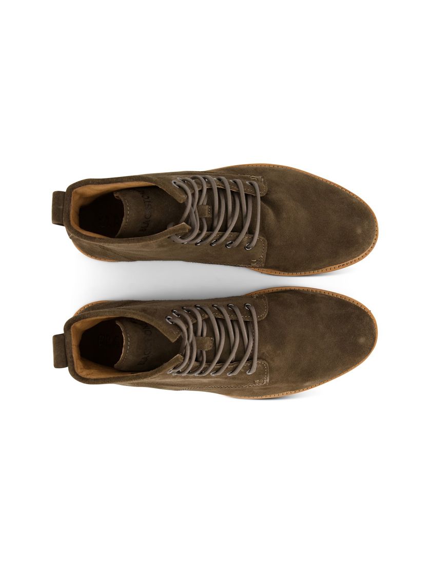 Blackstone boots hoog bruin effen leer veters