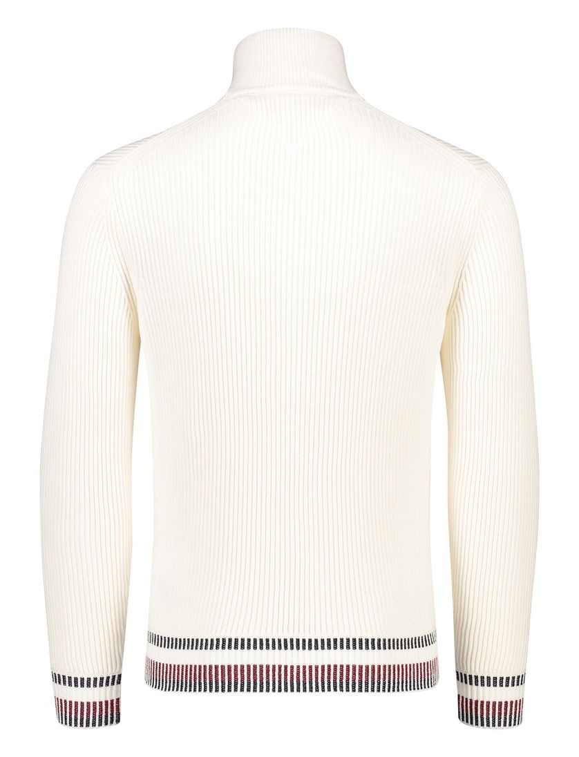 Katoenen Tommy Hilfiger trui opstaande kraag wit geprint