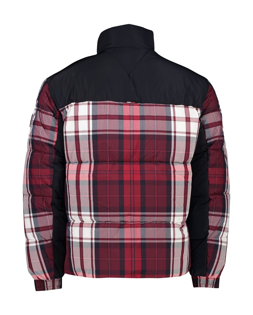 Tommy Hilfiger winterjas normale fit rood geruit
