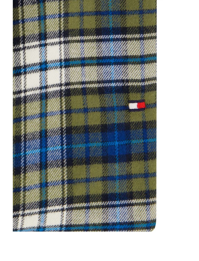 Tommy Hilfiger overhemd regular fit katoen blauw groen geruit
