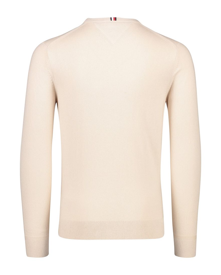 Tommy Hilfiger trui ronde hals creme katoen