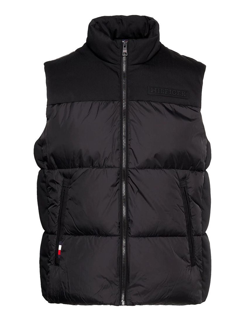 Tommy Hilfiger bodywarmer zwart gewatteerd normale fit