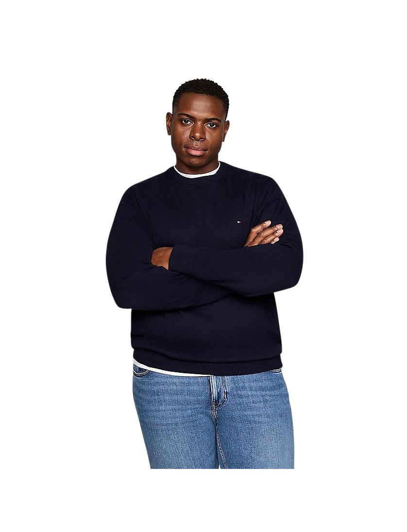 Tommy Hilfiger trui Big&Tall donkerblauw normale fit