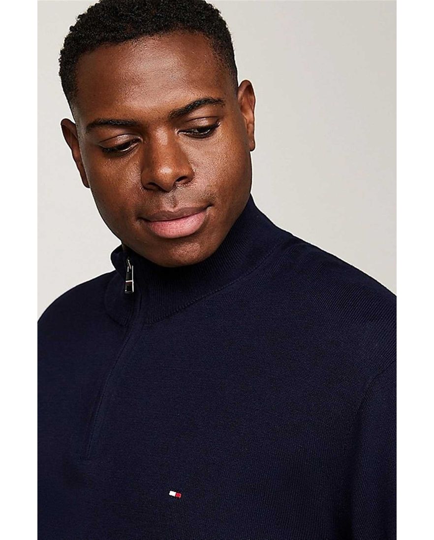 Tommy Hilfiger katoenen trui Big&Tall navy normale fit