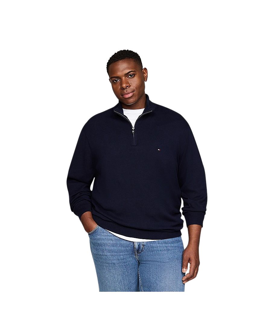Tommy Hilfiger katoenen trui Big&Tall navy normale fit