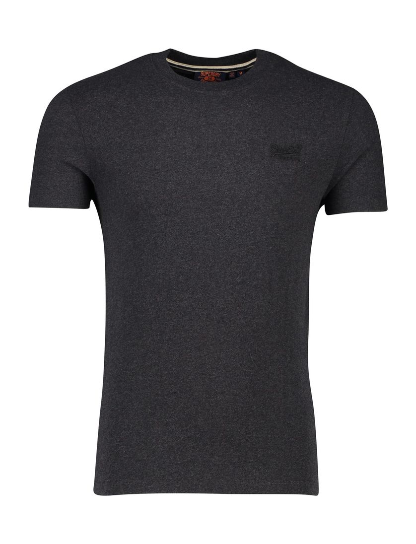 Superdry t-shirt katoen ronde hals grijs