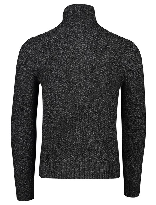 Superdry trui zwart opstaande hals en knopen