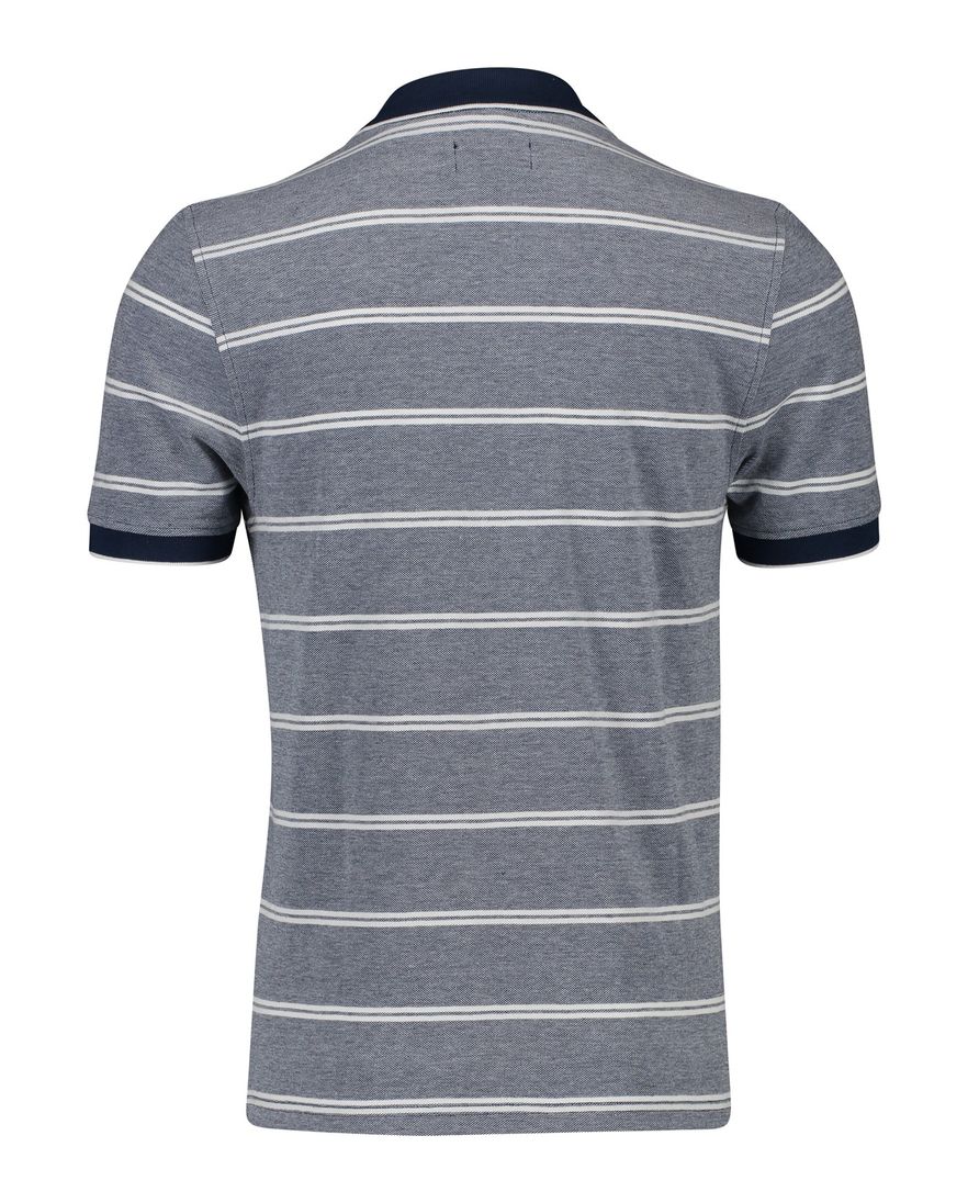 Portofino polo blauw gestreept katoen