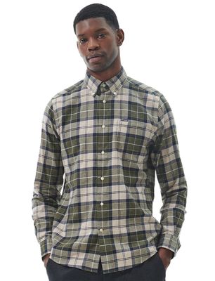 Barbour Barbour groene overhemd normale fit katoen