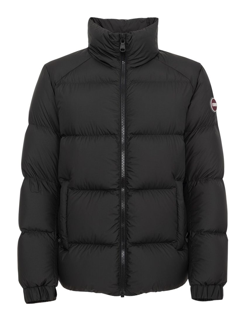 Colmar tussenjas zwart effen rits slim fit met logo