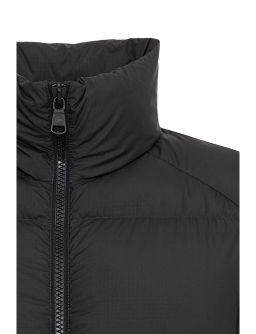 Colmar tussenjas zwart effen rits slim fit met logo