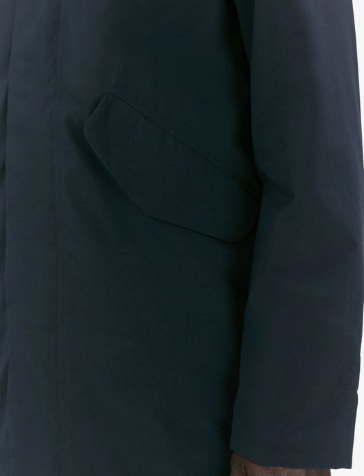 Elvine winterjas donkerblauw Hjalmar effen rits + knoop normale fit