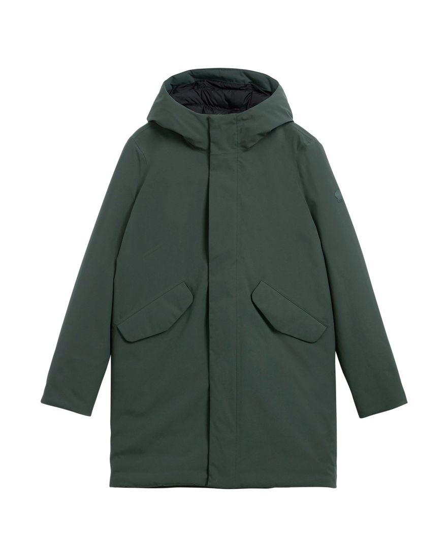 Elvine winterjas Hjalmar slate green effen rits + knoop normale fit